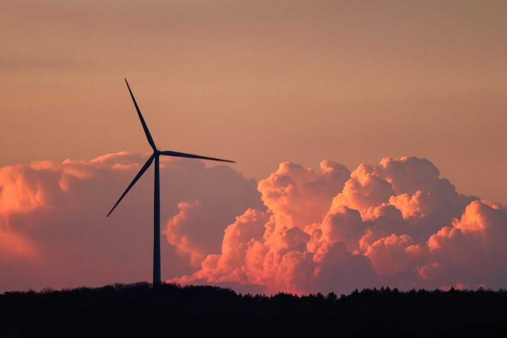 windmill, wind power, clouds, wind energy, wind, nature, energy, sun, light, energy production, evening sky, atmospheric, dusk, afterglow, evening sun, landscape